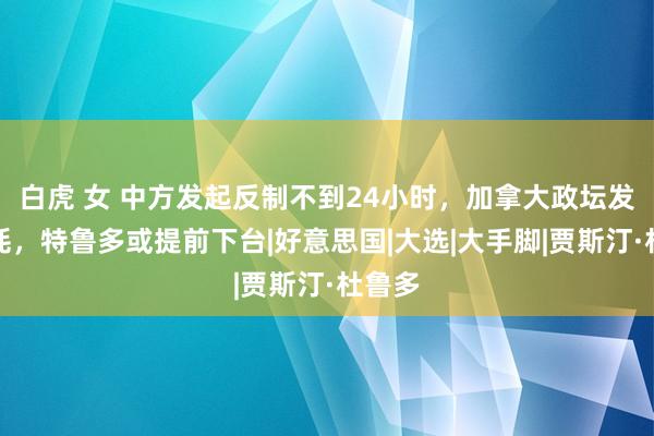 白虎 女 中方发起反制不到24小时，加拿大政坛发生内耗，特鲁多或提前下台|好意思国|大选|大手脚|贾斯汀·杜鲁多