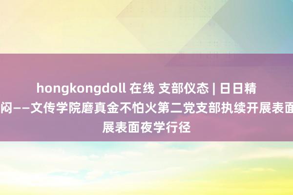 hongkongdoll 在线 支部仪态 | 日日精进 寸寸烦闷——文传学院磨真金不怕火第二党支部执续开展表面夜学行径